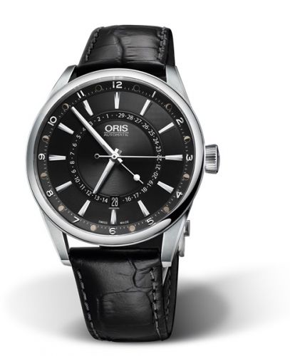 Oris Artix Pointer Moon Date Stainless Steel Black