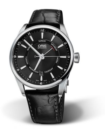 Oris Artix Pointer Day Date Stainless Steel Black