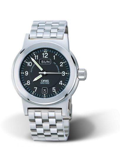 Oris BC3 Day Date 40 Stainless Steel Black Bracelet