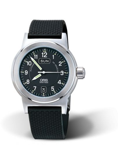 Oris BC3 Day Date 40 Stainless Steel Black Rubber