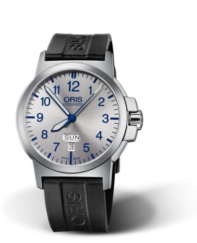 Oris BC3 Advanced Day Date Stainless Steel Silver Rubber