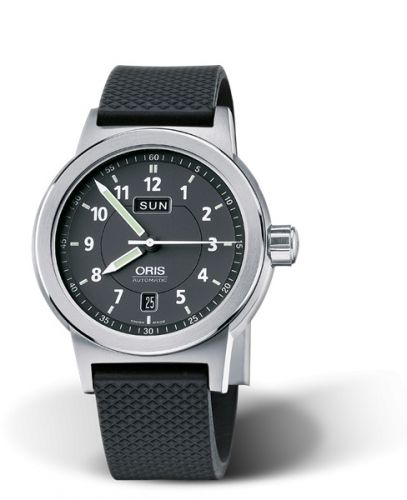 Oris BC3 Day Date 42 Stainless Steel Black Rubber