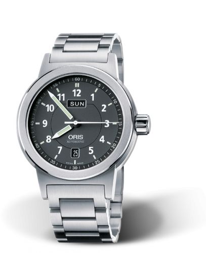 Oris BC3 Day Date 42 Stainless Steel Black Bracelet