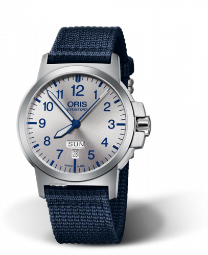 Oris BC3 Advanced Day Date Stainless Steel Silver Fabric