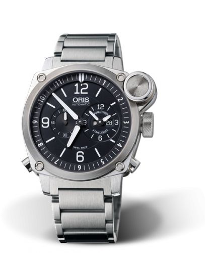 Oris BC4 Flight Timer Stainless Steel Black Bracelet