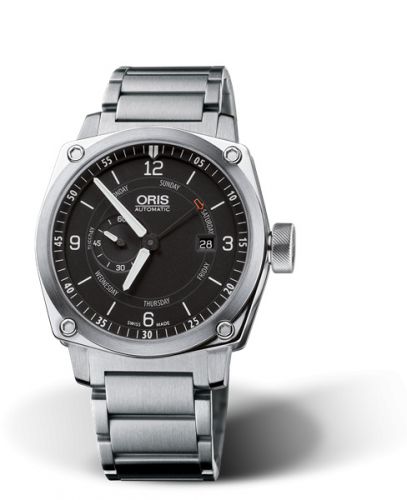 Oris BC4 Small Second Pointer Day Stainless Steel Black Bracelet