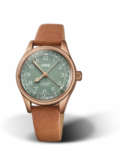 Oris Big Crown Pointer Date 36 Bronze Green Strap
