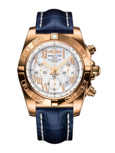 Breitling Chronomat 44 Rose Gold Pearl Roman Croco