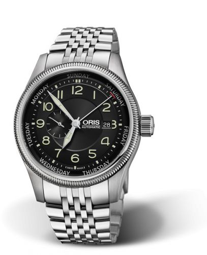Oris Big Crown Small Second Pointer Day Stainless Steel Black Bracelet