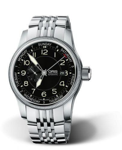 Oris Big Crown Small Second Pointer Day Stainless Steel Black Bracelet