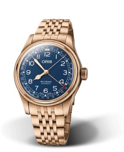Oris Big Crown Original Pointer Date 40 Bronze Blue Bracelet