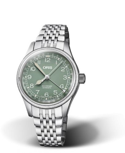 Oris Big Crown Pointer Date 36 Stainless Steel Green Bracelet