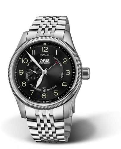 Oris Big Crown Small Second Pointer Day Stainless Steel Black Bracelet