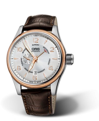 Oris Big Crown Small Second Pointer Day Stainless Steel - Rose Gold Silver