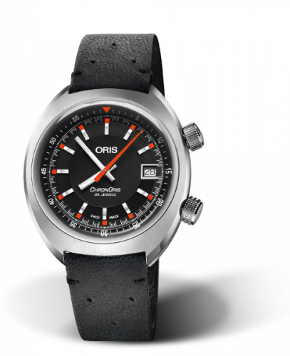 Oris Chronoris Date Black Black Leather