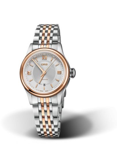 Oris Classic Date Lady 28.5 Stainless Steel - Rose Gold Silver Bracelet