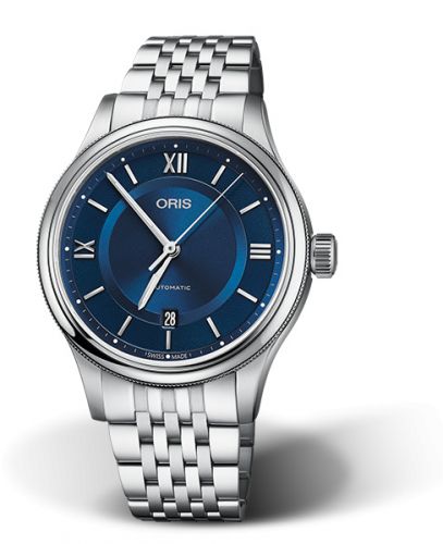 Oris Classic Date 42 Stainless Steel Blue Bracelet