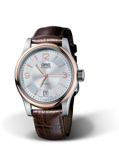 Oris Classic Date 37 Stainless Steel - Rose Gold Silver