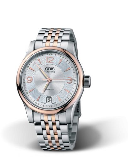 Oris Classic Date 37 Stainless Steel - Rose Gold Silver Bracelet
