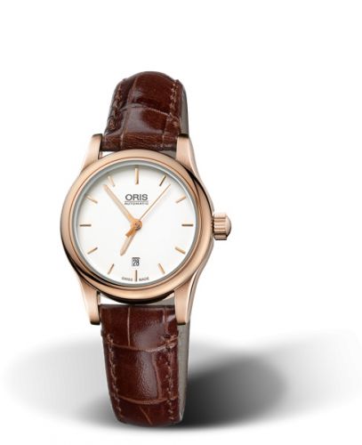 Oris Classic Date Lady 28.5 Rose Gold Silver