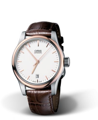 Oris Classic Date 37 Stainless Steel - Rose Gold Silver