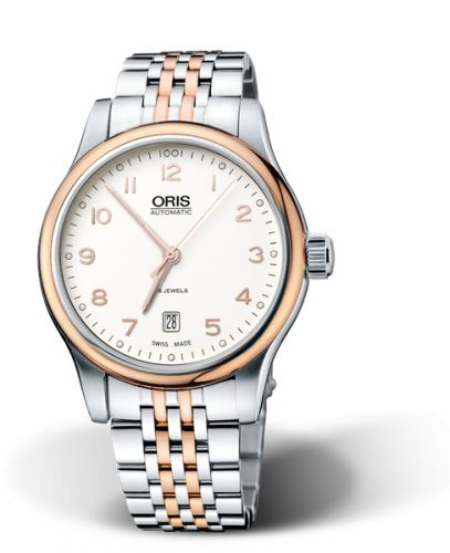 Oris Classic Date 42 Stainless Steel - Rose Gold Silver Bracelet