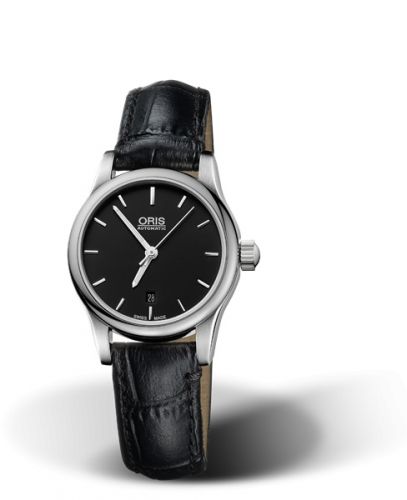 Oris Classic Date Lady 28.5 Stainless Steel Black