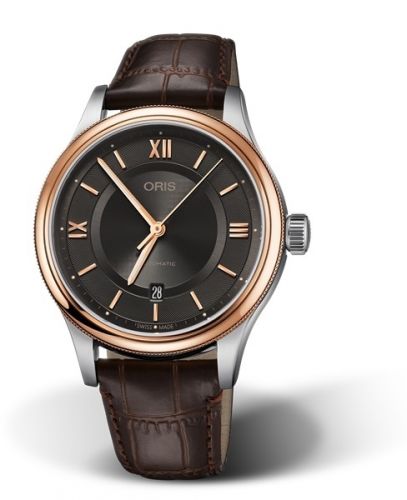 Oris Classic Date 42 Stainless Steel - Rose Gold Grey