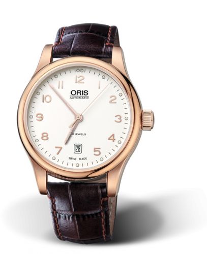 Oris Classic Date 42 Rose Gold Silver