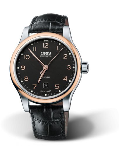 Oris Classic Date 42 Stainless Steel - Rose Gold Black