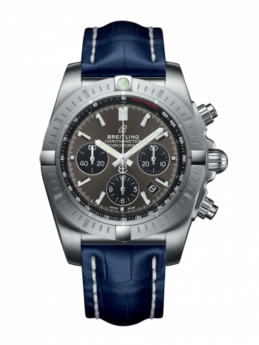 Breitling Chronomat B01 Chronograph 44 Stainless Steel Blackeye Grey Croco Pin