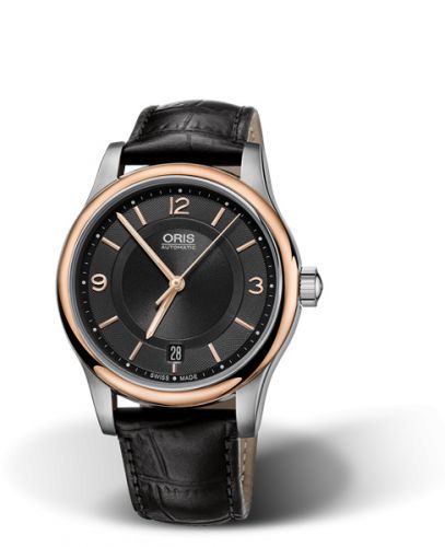Oris Classic Date 37 Stainless Steel - Rose Gold Black