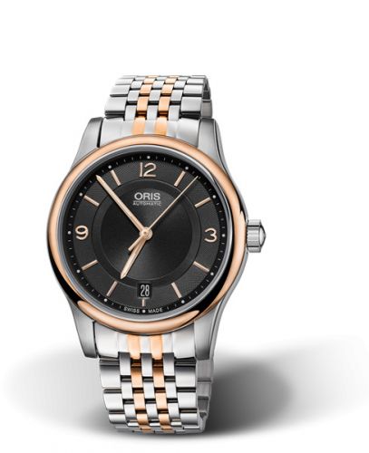 Oris Classic Date 37 Stainless Steel - Rose Gold Black Bracelet