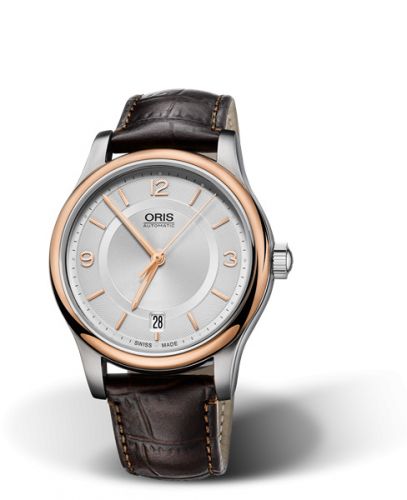 Oris Classic Date 37 Stainless Steel - Rose Gold Silver