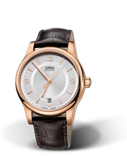 Oris Classic Date 37 Rose Gold Silver