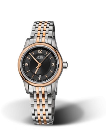 Oris Classic Date Lady 28.5 Stainless Steel - Rose Gold Black Bracelet
