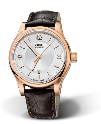Oris Classic Date 42 Rose Gold Silver