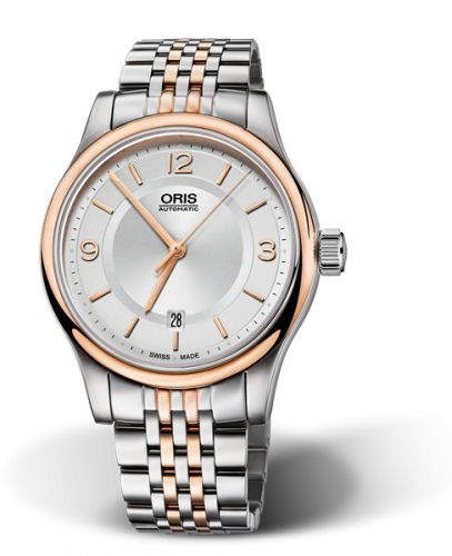 Oris Classic Date 42 Stainless Steel - Rose Gold Silver Bracelet