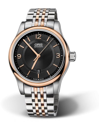 Oris Classic Date 42 Stainless Steel - Rose Gold Black Bracelet