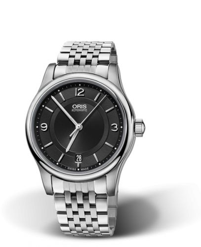 Oris Classic Date 37 Stainless Steel Black Bracelet