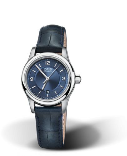 Oris Classic Date Lady 28.5 Stainless Steel Blue