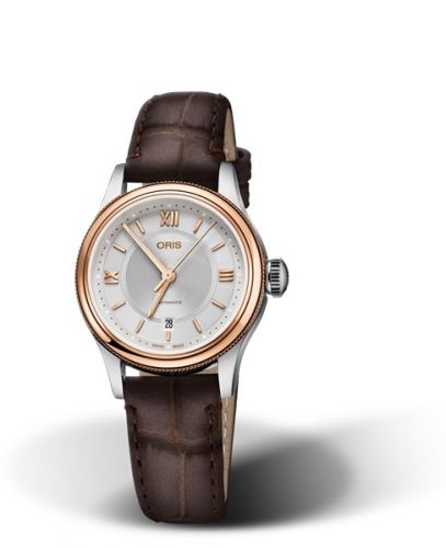 Oris Classic Date Lady 28.5 Stainless Steel - Rose Gold Silver