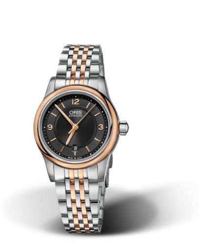 Oris Classic Date Lady 28.5 Stainless Steel - Rose Gold Black Bracelet
