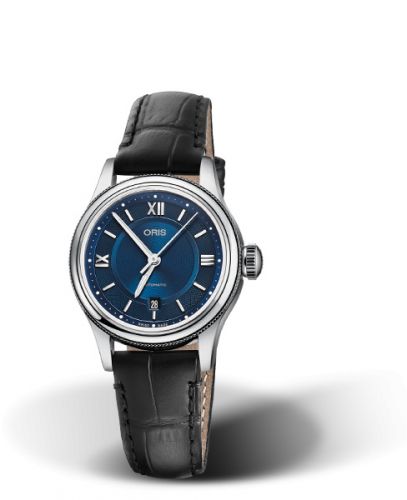 Oris Classic Date Lady 28.5 Stainless Steel Blue