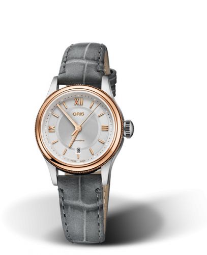 Oris Classic Date Lady 28.5 Stainless Steel - Rose Gold Silver