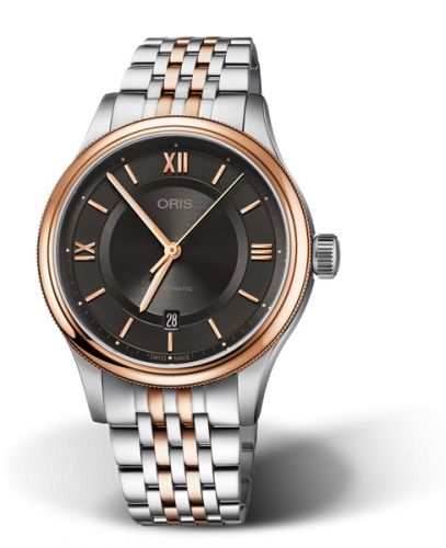 Oris Classic Date 42 Stainless Steel - Rose Gold Grey Bracelet