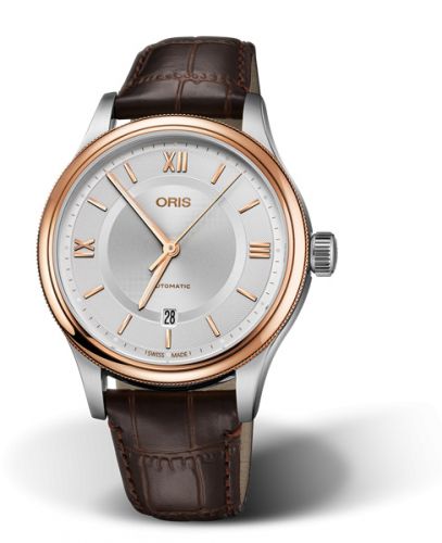 Oris Classic Date 42 Stainless Steel - Rose Gold Silver