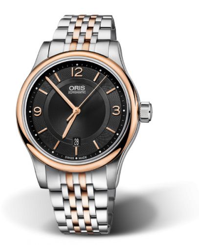 Oris Classic Date 42 Stainless Steel - Rose Gold Black Bracelet