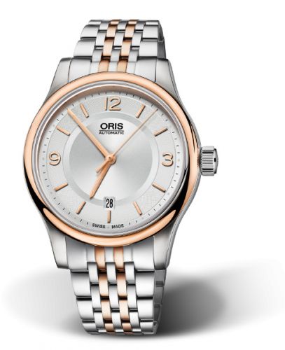 Oris Classic Date 42 Stainless Steel - Rose Gold Silver Bracelet