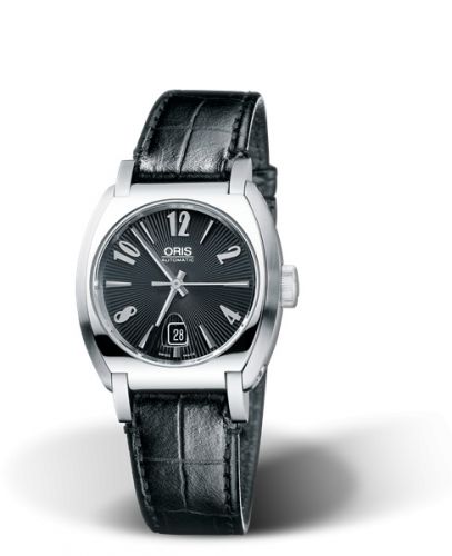 Oris Frank Sinatra Lady Date Stainless Steel Black